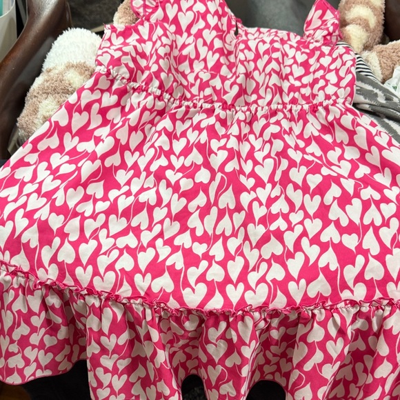 Pink Heart Pattern Kids Dress - Picture 5 of 5
